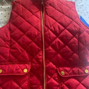 St. John's Bay Vibrant Red Quilted Vest